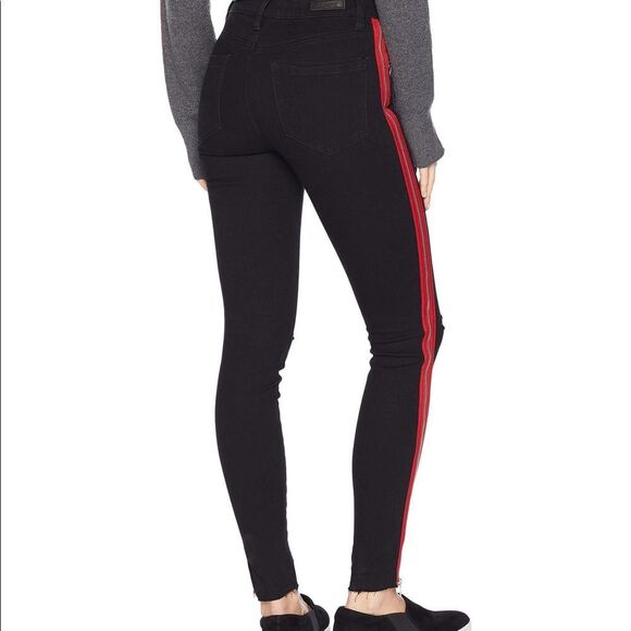 High Rise Skinny W/ Red Zipper Detail by BLANK NYC - Picture 2 of 7
